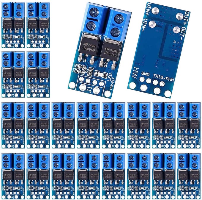 20x MOSFET schakelmodule voor Arduino - DC Motor & LED Driver - 5V-36V 15A PWM Regelaar