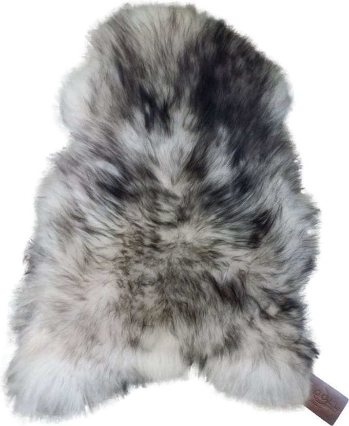 WOOOL IJslands Schapenvacht M (100cm) - Zwart Wit Mix - 100% ECO