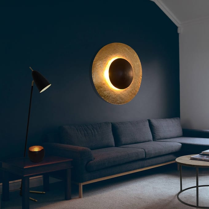 Holländer Wandlamp Satelliet 2 in goud-bruin, Ø 91 cm