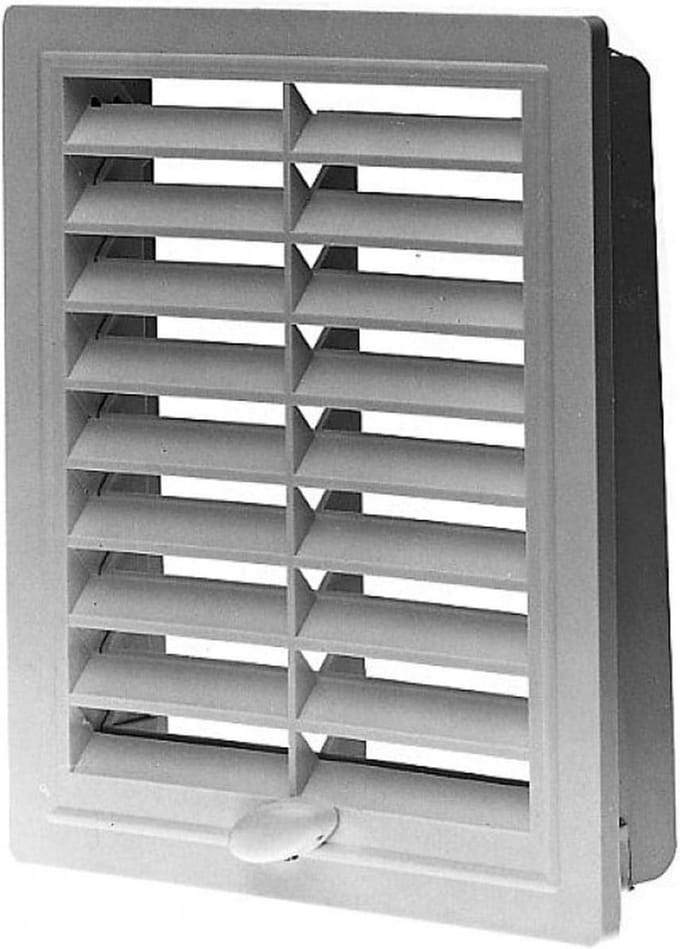 Verstelbaar Ventilatie Roosters Wit Kunststof 15x20 cm met Inbouwframe