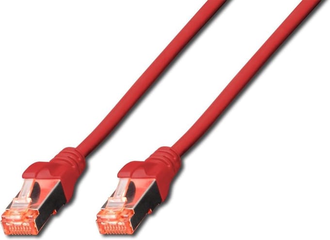 DIGITUS patch cable - 10 m - red RAL 3020 - 10m