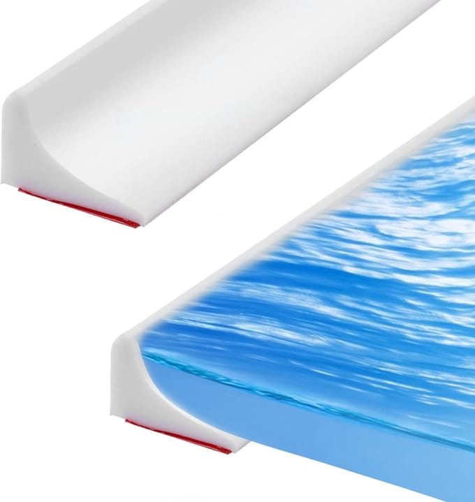 Waterstopper Strip - Douche Drempel - Natte Ruimtes Scheiden - Zelfklevend Siliconen - 300 cm Lengte - Wit