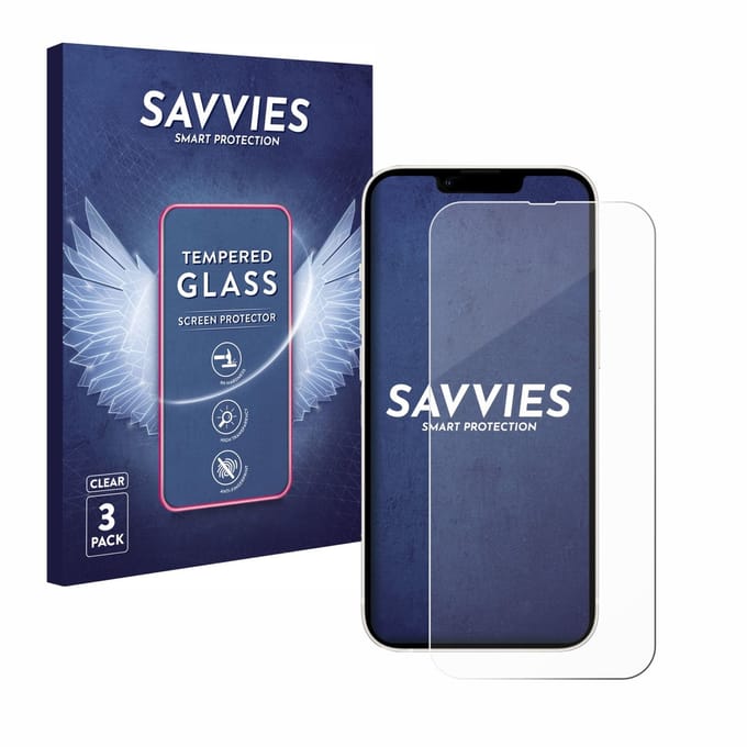 Savvies - Glas Screenprotector voor Apple iPhone 13 / 13 Pro - Gehard Beschermglas 9H 3 Stuks