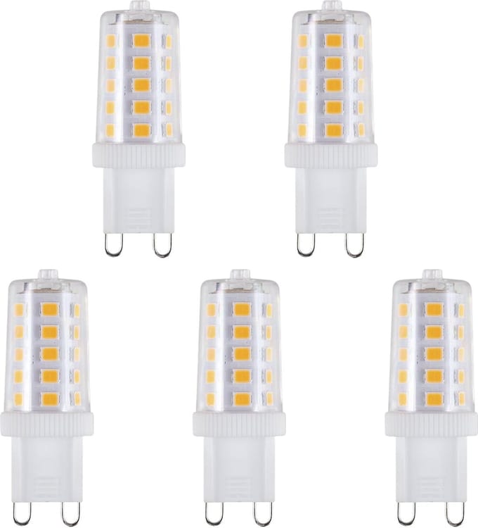 SPL G9 LED Lamp 3W Dimbaar - Warm Wit - 260lm - LED Buislamp T17 - 5 Stuks - 2700K - 230 Volt