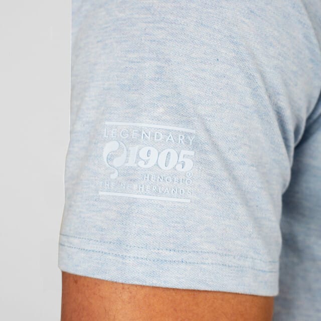 Heren Polo Zuidland - Mistblauw Melange