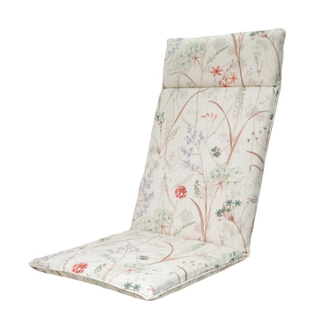 Madison - Tuinstoelkussen Hoge Rug Donna natural canvas eco+ - Ca. 120x50 cm - Set van 4