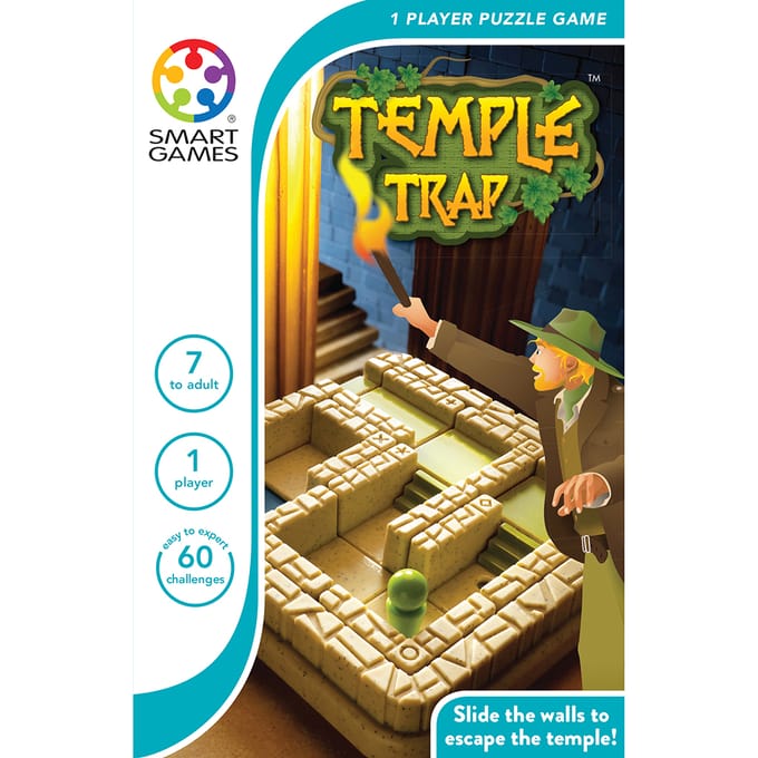 SmartGames Temple Trap - 60 Uitdagingen - Labyrint - Solospel - Vanaf 7 Jaar