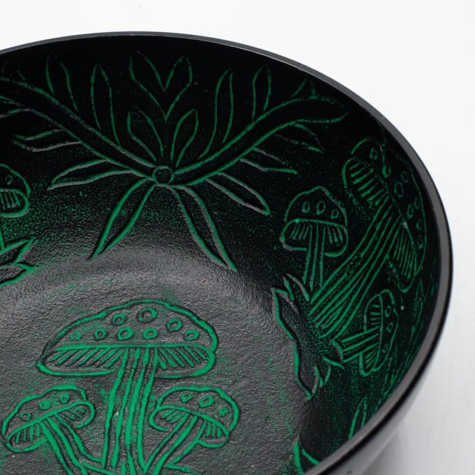 Aluminum Singing Bowl - Magic Mushroom - Green (20cm)