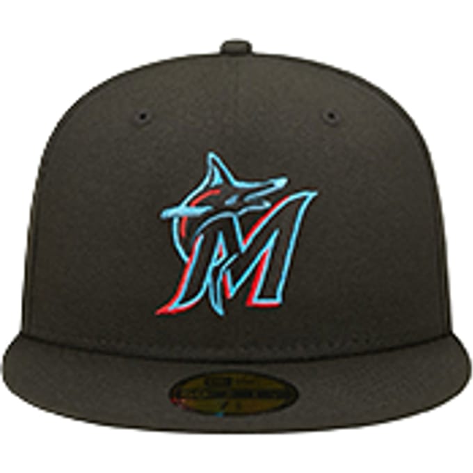 New Era MLB Miami Marlins 59fifty Fitted Pet Zwart