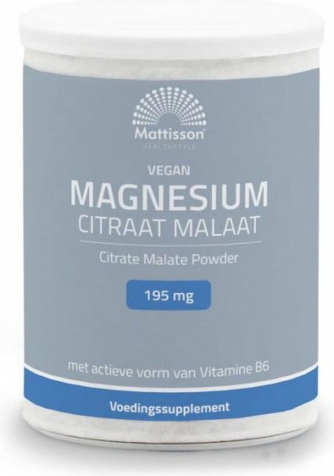 Mattisson Magnesium Citraat Malaat Poeder - 2 x 125 gr - Voordeelverpakking