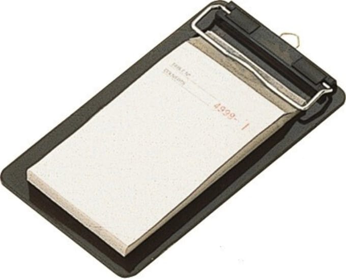 Déglon Semi-transparant acryl clipbord – rookgrijs – compact en stijlvol – 18,4x11 cm