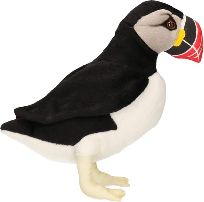 Hansa pluche papegaaiduiker knuffel - 21 cm - luxe kwaliteit - vogel knuffeldieren