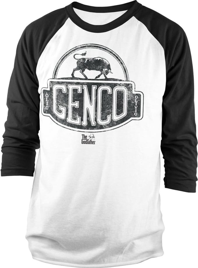 The Godfather Raglan top -M- GENCO Olive Oil Wit/Zwart