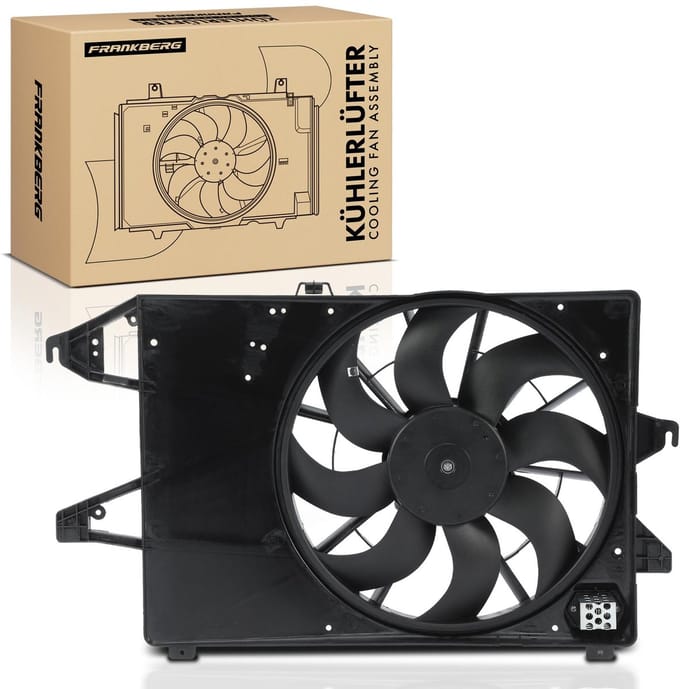 Frankberg 1x Motorradiateur Enkele ventilator