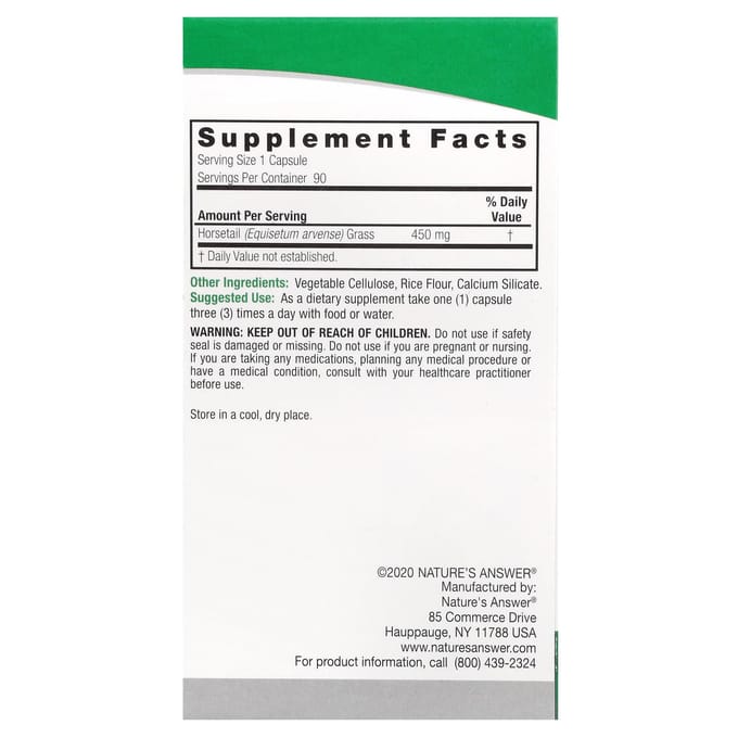 Nature's Answer, Sojaboon, 450 mg, 90 vegetarische capsules
