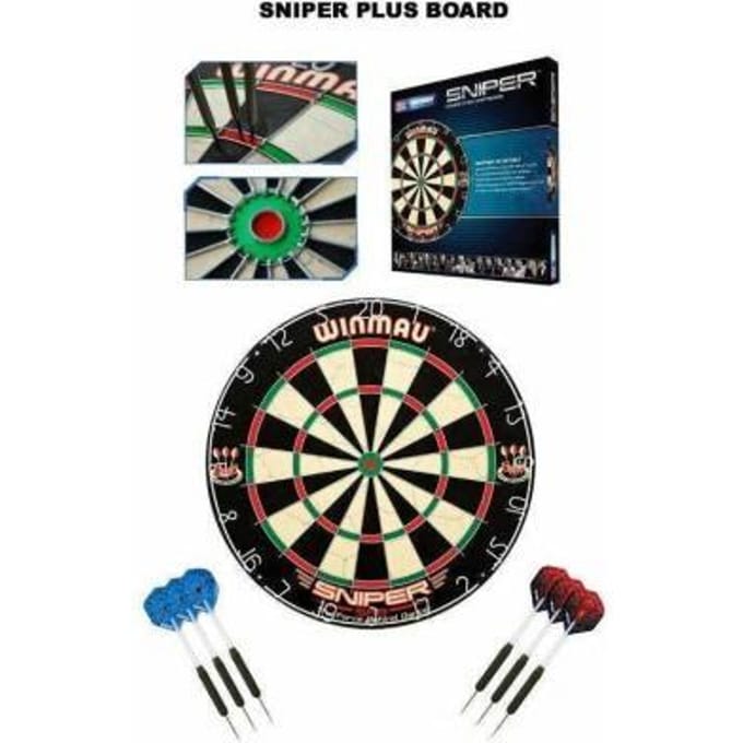 Winmau Dartboard Sniper Plus incl. 6 Dartpijlen Darts