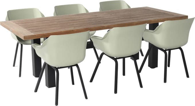 Hartman tuinset - Heron tuintafel 240 cm. + Sophie Element French Green