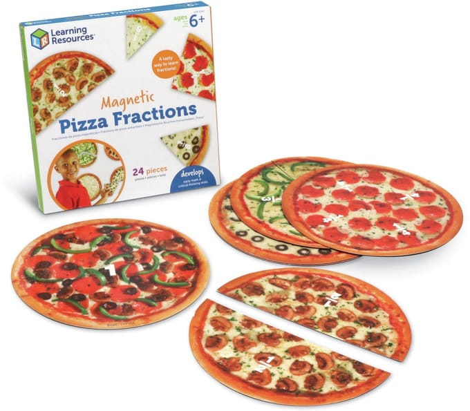 Learning Resources Magnetic Pizza Fractions - 6+