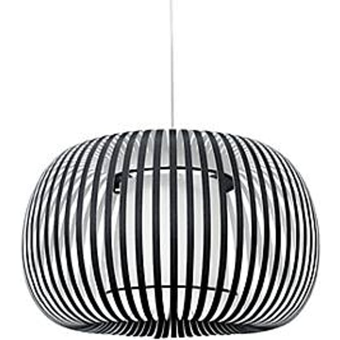 ESTENO plafondlamp, Ø 600 mm, zwart, textiel/PVC, E27, meet by Paperflow