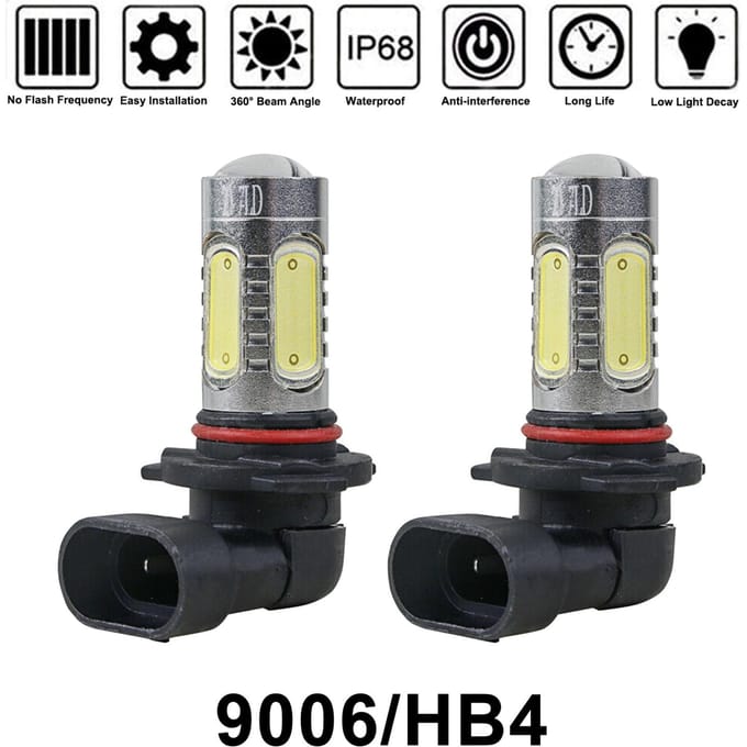 2 STUKS LED Mistlampen 6000K Wit 100W Super Heldere Mistlampen gray