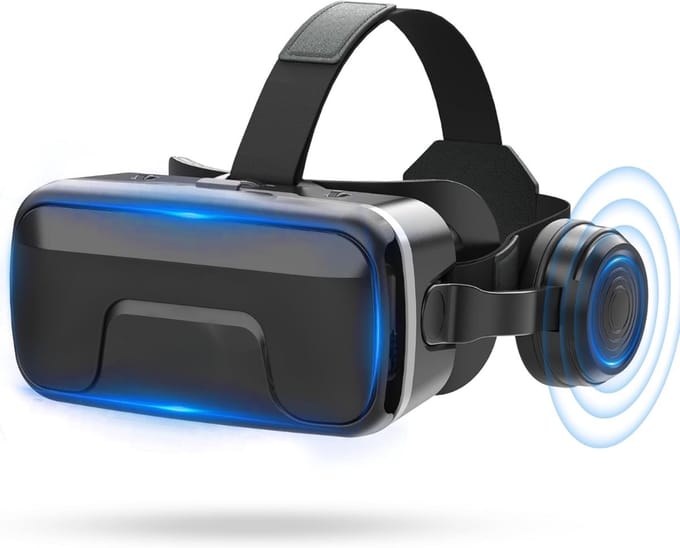 ZMR® VR Bril met Controllers - VR Bril - VR Games - Zwart - 24cm x 22cm x 12cm
