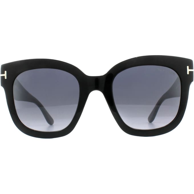 Tom Ford Zonnebril 0613 Beatrix 01C Glanzend Zwart Smoke Grijs Mirror