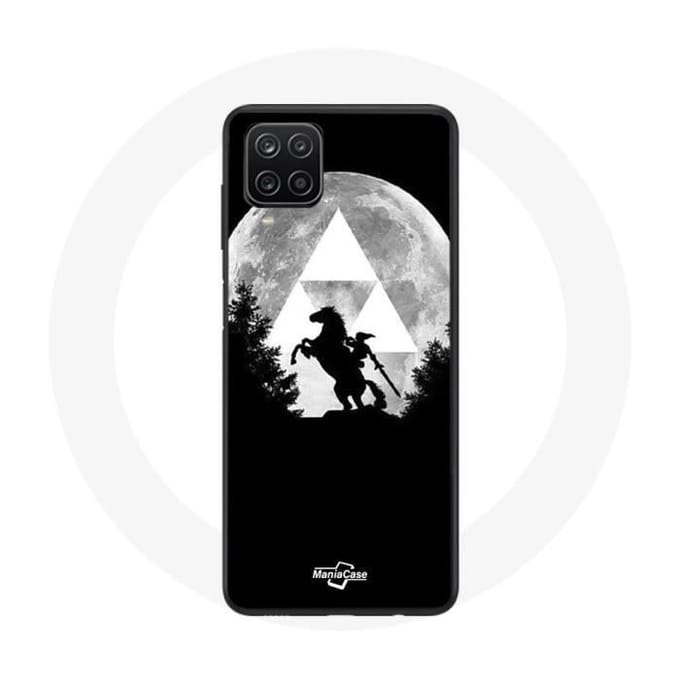 Coque - Samsung - Galaxy A12 - Souple - Noir - Motif Zelda Lune