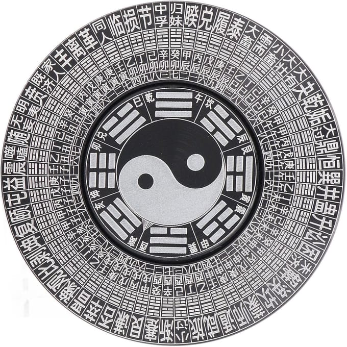 Tai Chi Spinner Metalen Kompas Stressverlichting Decompressie Sensorisch Handheld Stil Bureau Speelgoed 6cm gray