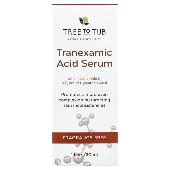Tree To Tub, Sérum à l'Acide Tranexamique, Sans Parfum, 30 ml (1 fl oz) white