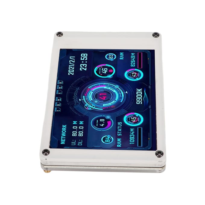 3,5 inch PC Temperatuur Monitor Dubbele USB-interface IPS USB Mini Scherm CPU GPU RAM HDD Data Monitor voor white