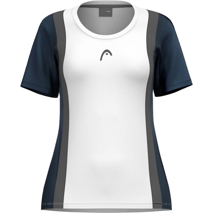 HEAD Club 25 Tech T-shirt Dames-Wit,Donkerblauw