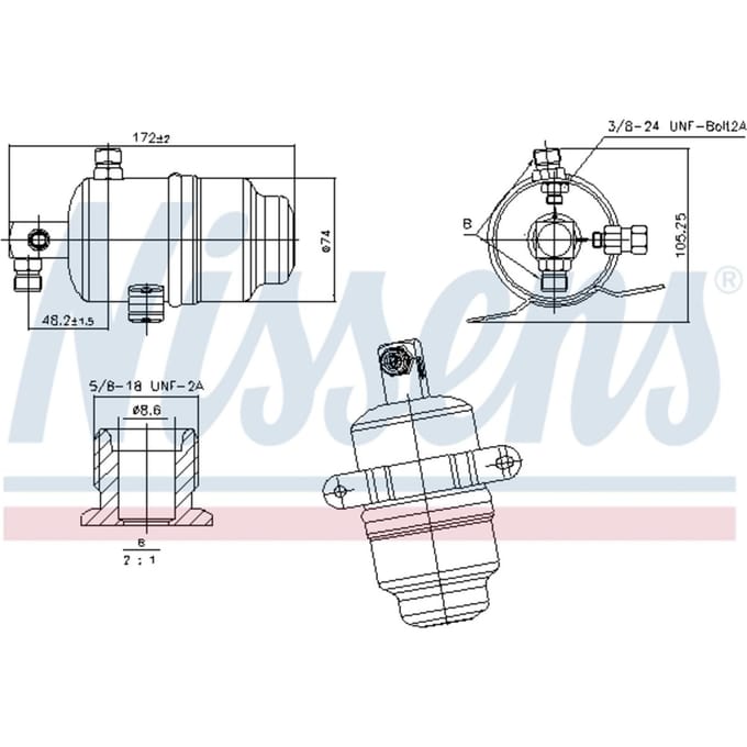 Droger, airconditioningsysteem NISSENS 95763