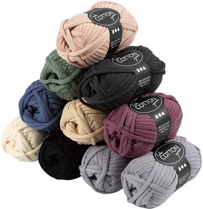 Textielgaren l: 45 m diverse kleuren 10x100gr