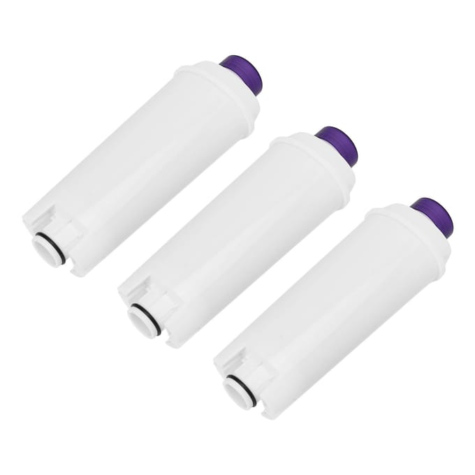 3 stuks Koffiemachine Waterfilter Vervanging ABS voor DeLonghi DLSC002 Koffiezetapparaat white