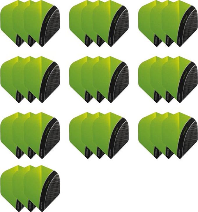 10 - Sets XS100 Curve 100 micron flights - Groen