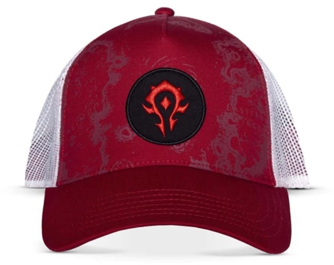 World Of Warcraft - Logo Trucker pet - Wit/Rood
