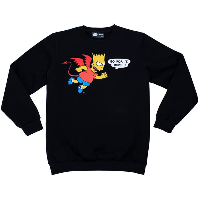 Cakeworthy x The Simpsons - Bart Simpson Devil Crewneck Sweatshirt - S