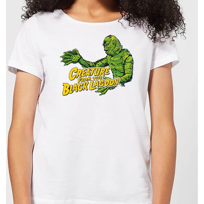 Universal Monsters Creature From The Black Lagoon Crest Dames T-shirt - Wit - M