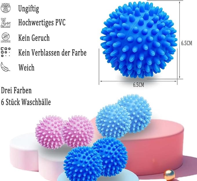 Famanu 6 stuks wasballen voor de wasmachine