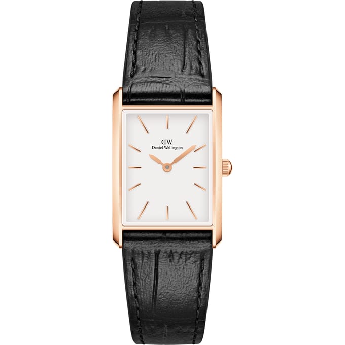 Daniel Wellington DW Watch Bound Black Crocodile Rose Gold 22x32 MIC