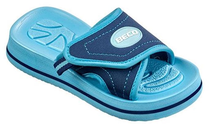BECO kinder badslippers - blauw - maat 32-33
