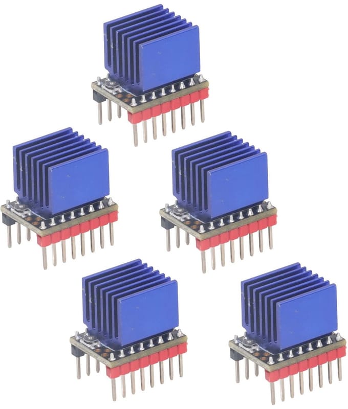 Dailygoods- Stappenmotor Driver Ultra Stil - 5 Stuks - TMC2209 V2.0 - Efficiënte Warmteafvoer - Sensorloze Functies - Uart-modus met Jumperkappen - Motorcontroller