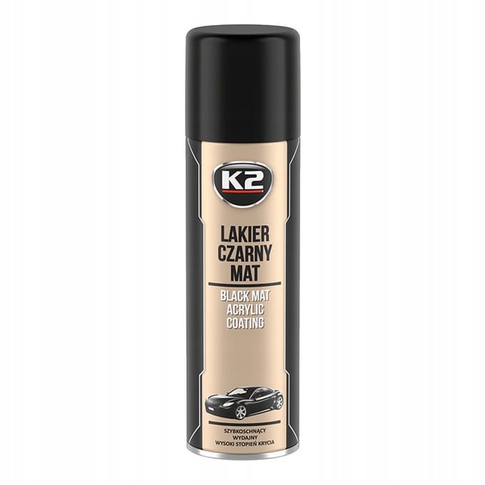 K2 L340 Serie - Mat Zwarte Snel Drooglak - Acryl Basis - 500ml - Binnen- en Buitengebruik