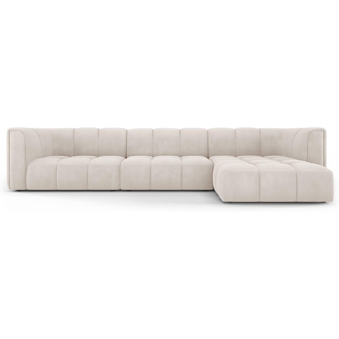 Hoekbank Francesca chenille rechts 5-zits | Milo Casa