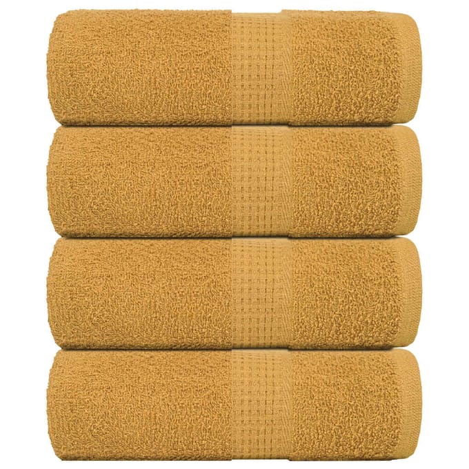 vidaXL - Washandjes - FROGN - 4 - st - 30x30 - cm - 360 - g/m² - goud