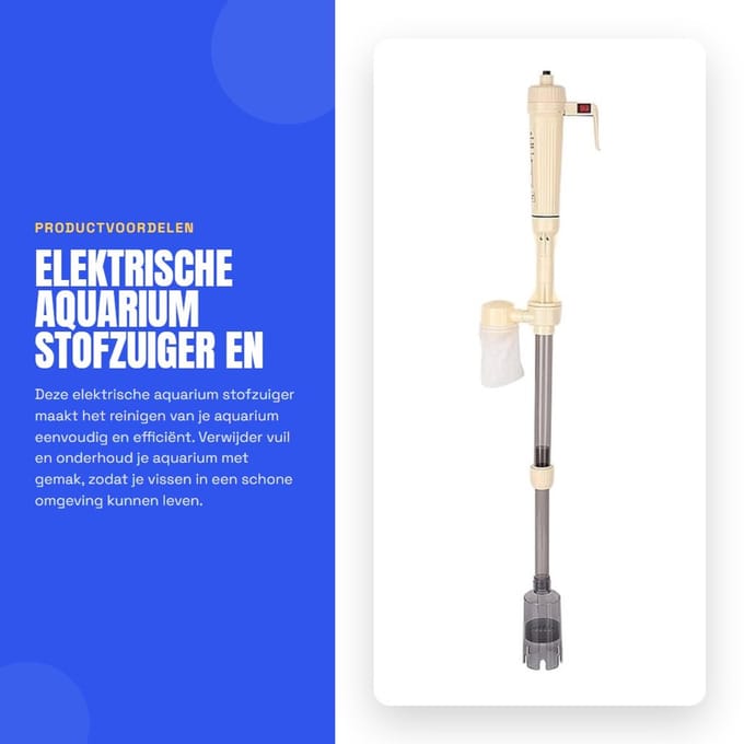 Dailygoods - Elektrische Aquarium Stofzuiger en Waterfilter Cleaner