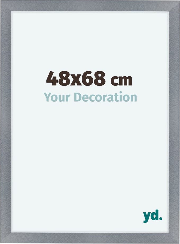 Your Decoration - Fotolijst 48x68 cm - MDF - Aluminium Geborsteld - Como