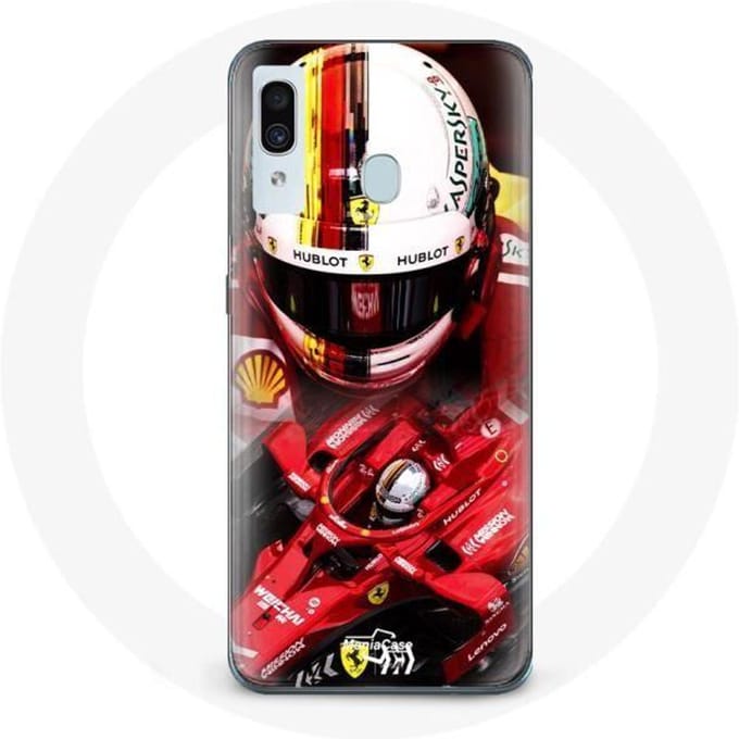 Coque - Formule 1 - Sebastian Vettel - Samsung Galaxy A40 - Rouge - Souple rouge