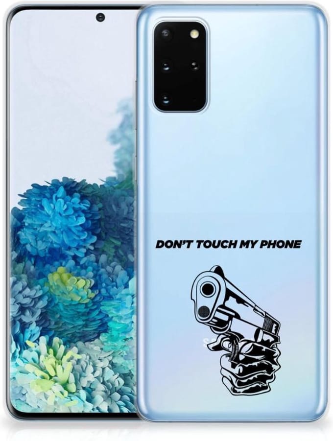 Samsung Galaxy S20 Plus Silicone-hoesje Gun Don't Touch My Phone