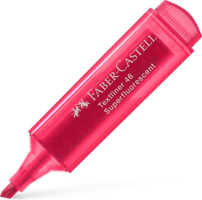 Faber-Castell tekstmarker 1546 - rood - markeerstift - FC-154621